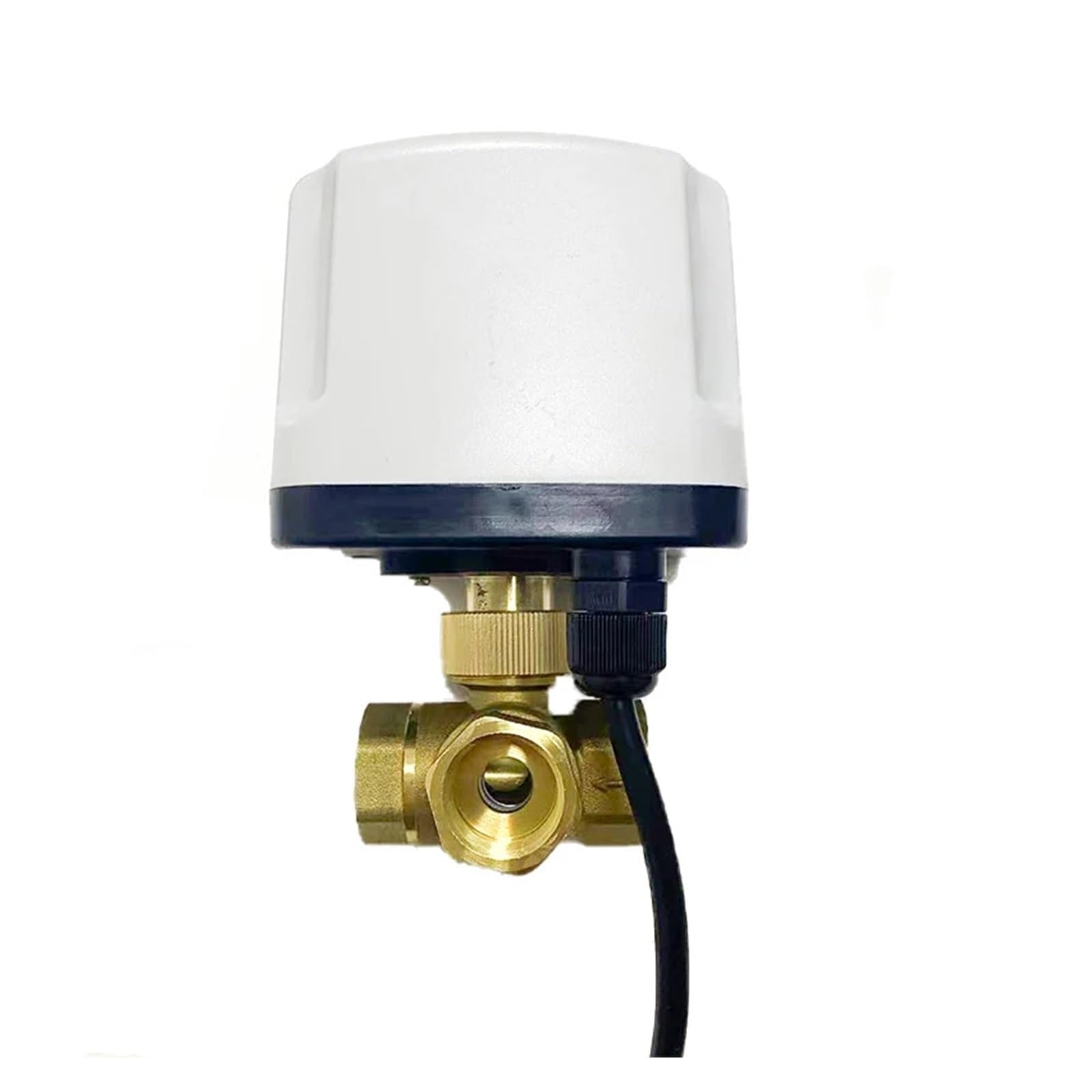 VSPPJYFG 1/2" 3-way IP65 waterproof electric ball valve 220V 12V 24V 3-wire 2-control T/L type brass ball valve(L TYPE-12VDC)
