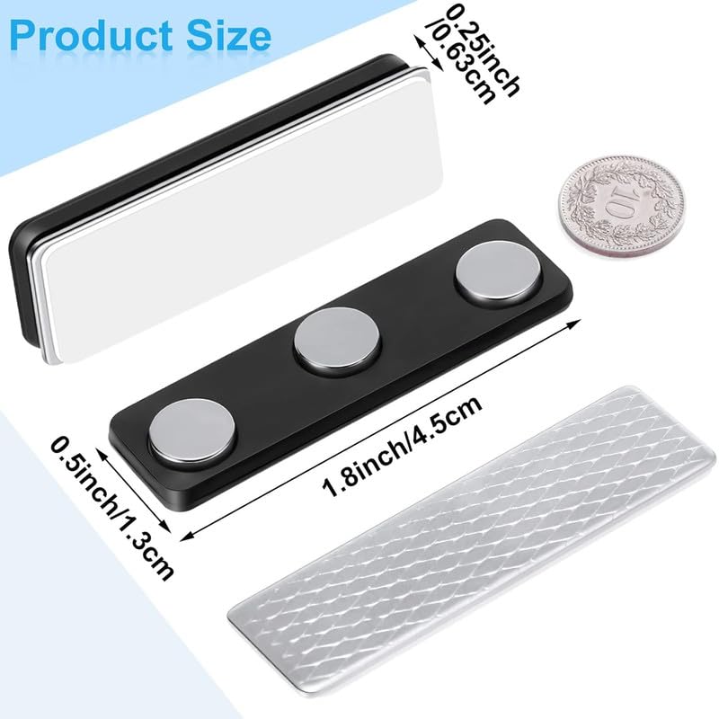 Muzztech 2-Pack Small Name Badge Magnets Pack of 2 - Image 2