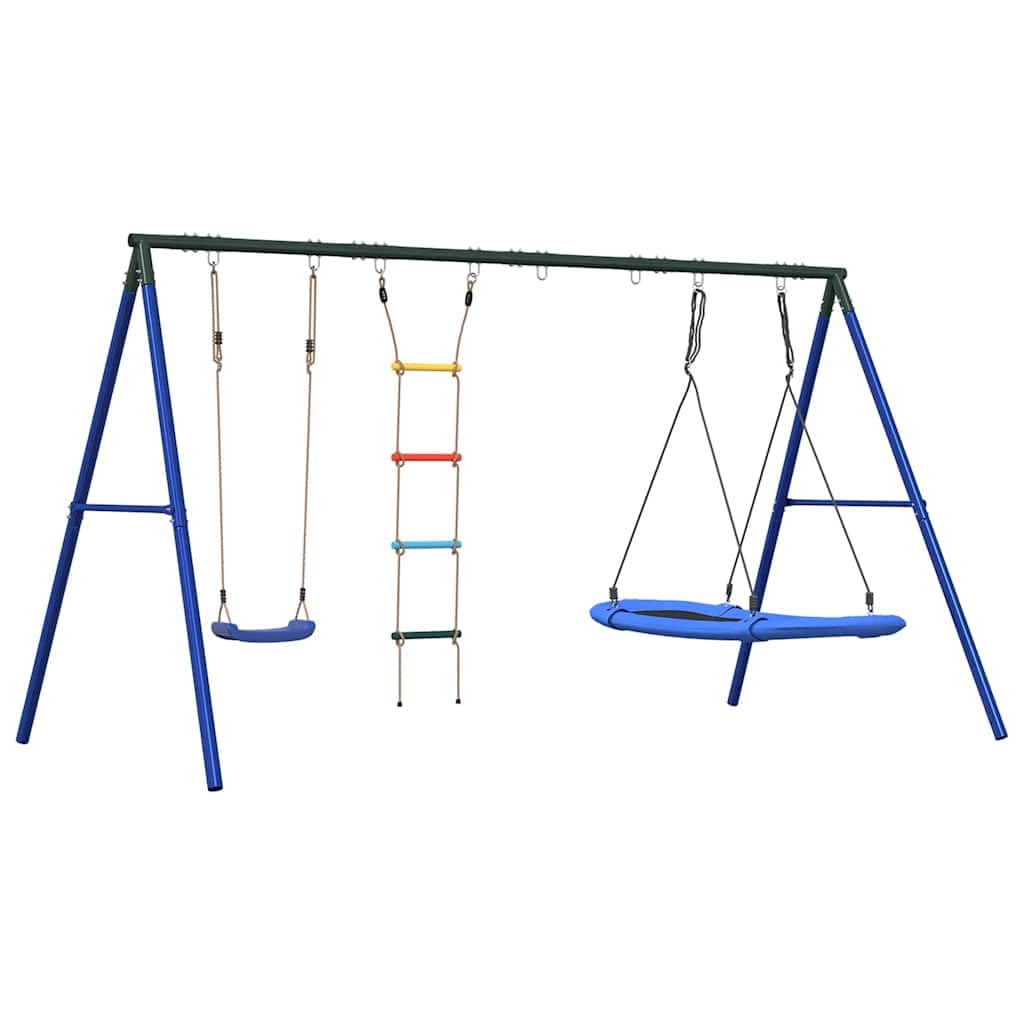 Juego de columpio de jardín para niños con escalera y nido
