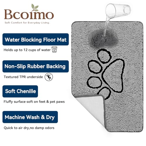 30" x 20" Bcoimo Super Absorbent Indoor Dog Door Mat w// Non-Slip TPR Backing (Various) - image 4