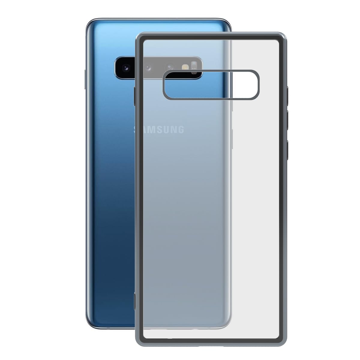 KSIX smart your tech Galaxy S10 Plus Case, Semi Hard, Clear