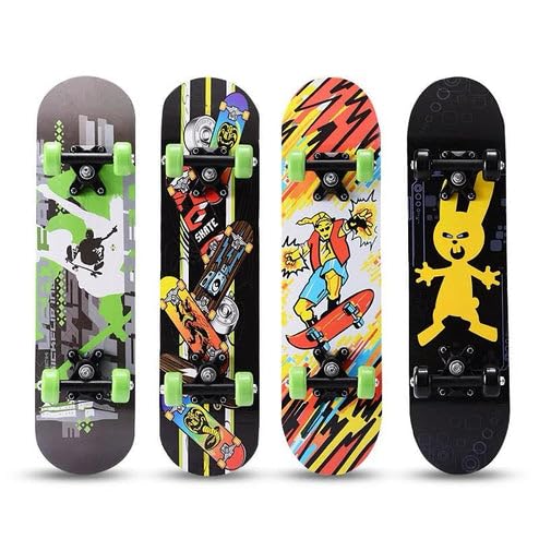 Stylish Wooden Skateboard with Unique Mixed Designs – Lightweight, Durable & Smooth Ride 80cm
