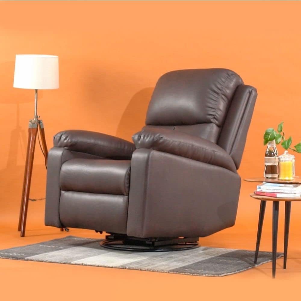 Nilkamal Sierra Velvet Fabric Manual Recliner 1 Seater Sofa Single Sofa Recliner 1 Seater