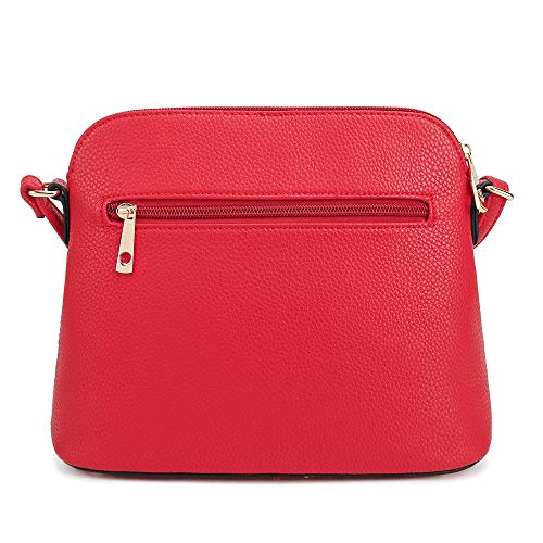 Image of SG SUGU Lunar Lightweight Medium Dome Crossbody Bag Shoulder Bag with Tassel | Zipper Pocket | Adjustable Strap