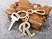 AlphaAcc Keychain for Women Purse Charms for Handbags Crystal Alphabet Initial Letter Pendant with Key Ring,Letter R