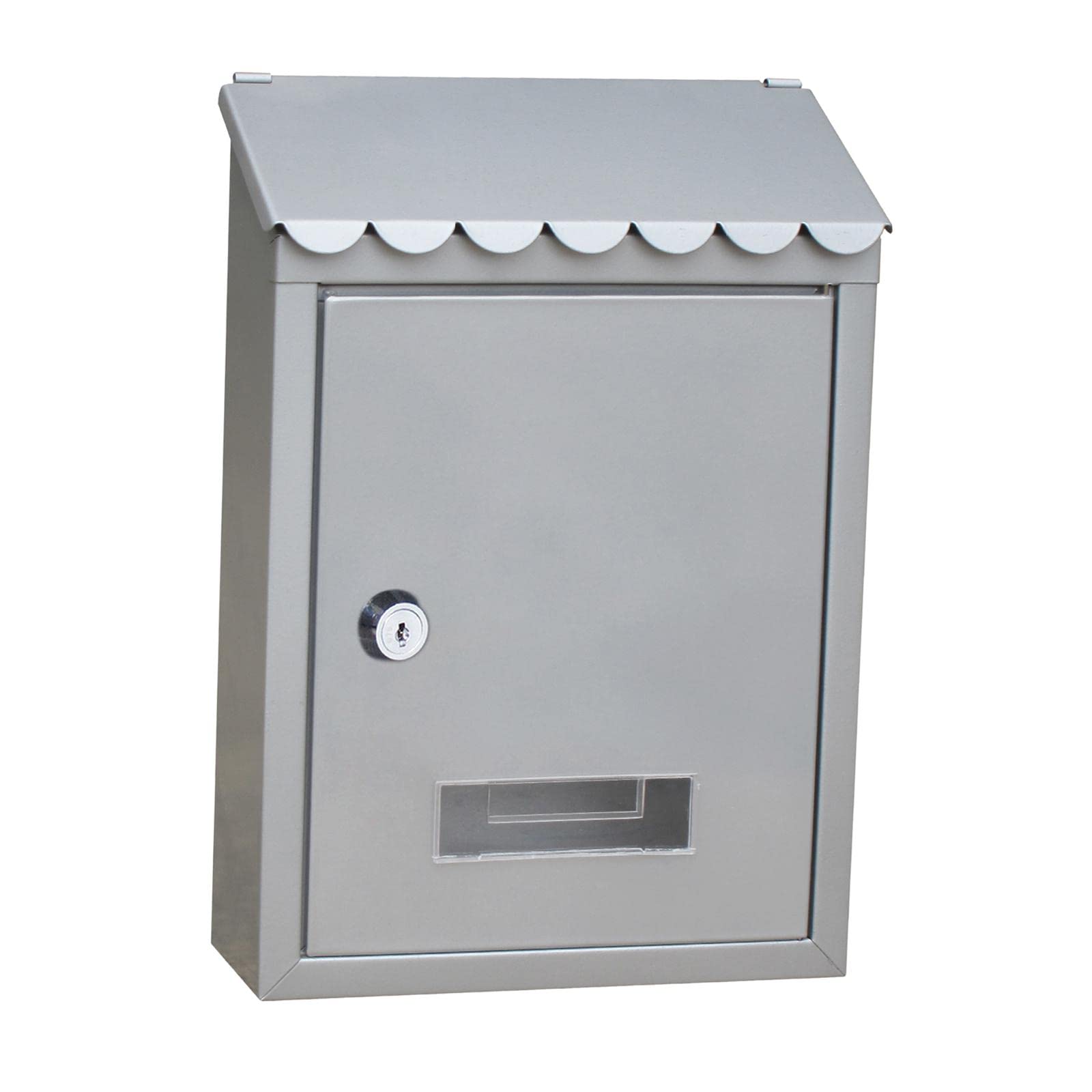 rust-proof mailbox 22x6.5x30cm wall mounted mail box secure case silver