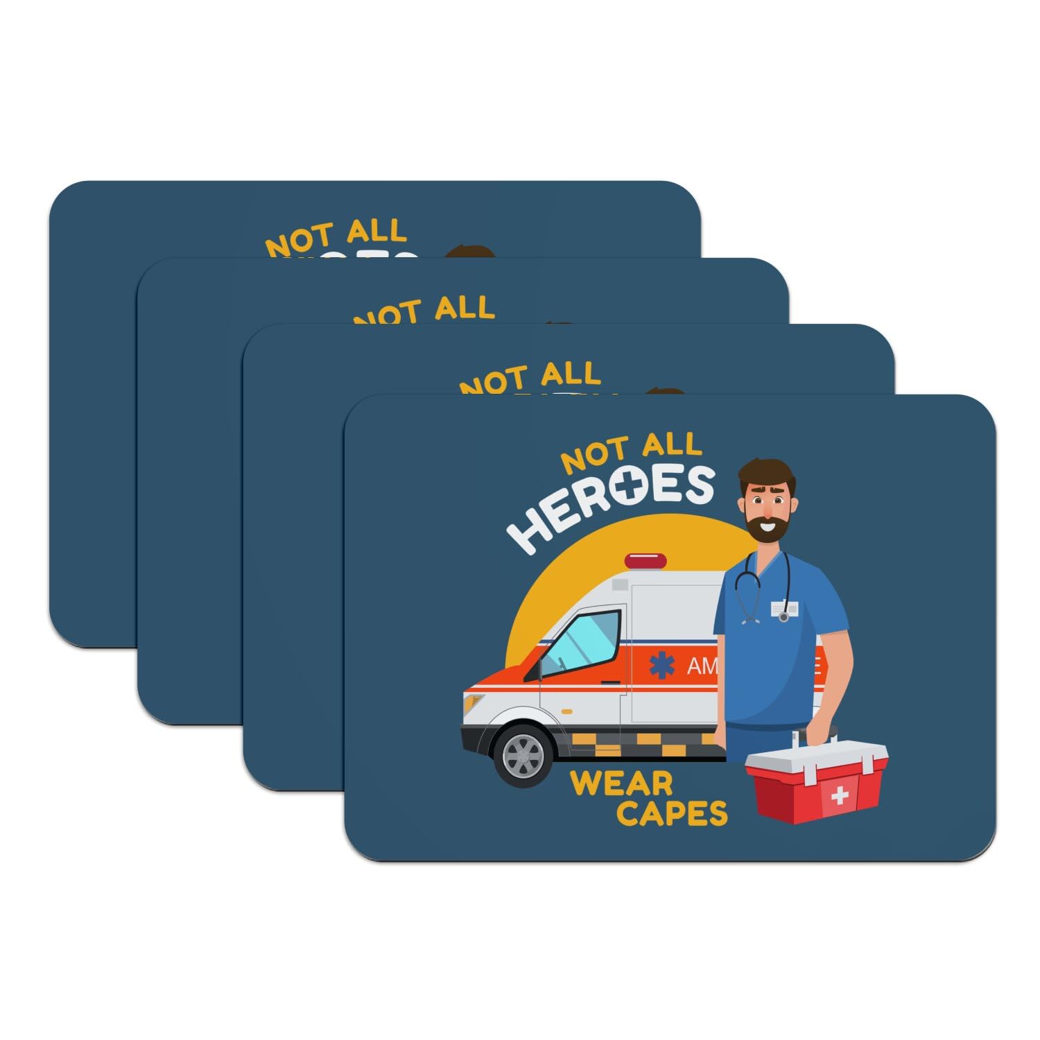 Sets de table Paramedics First Aid bleu, le cadeau idéal pour ambulancier