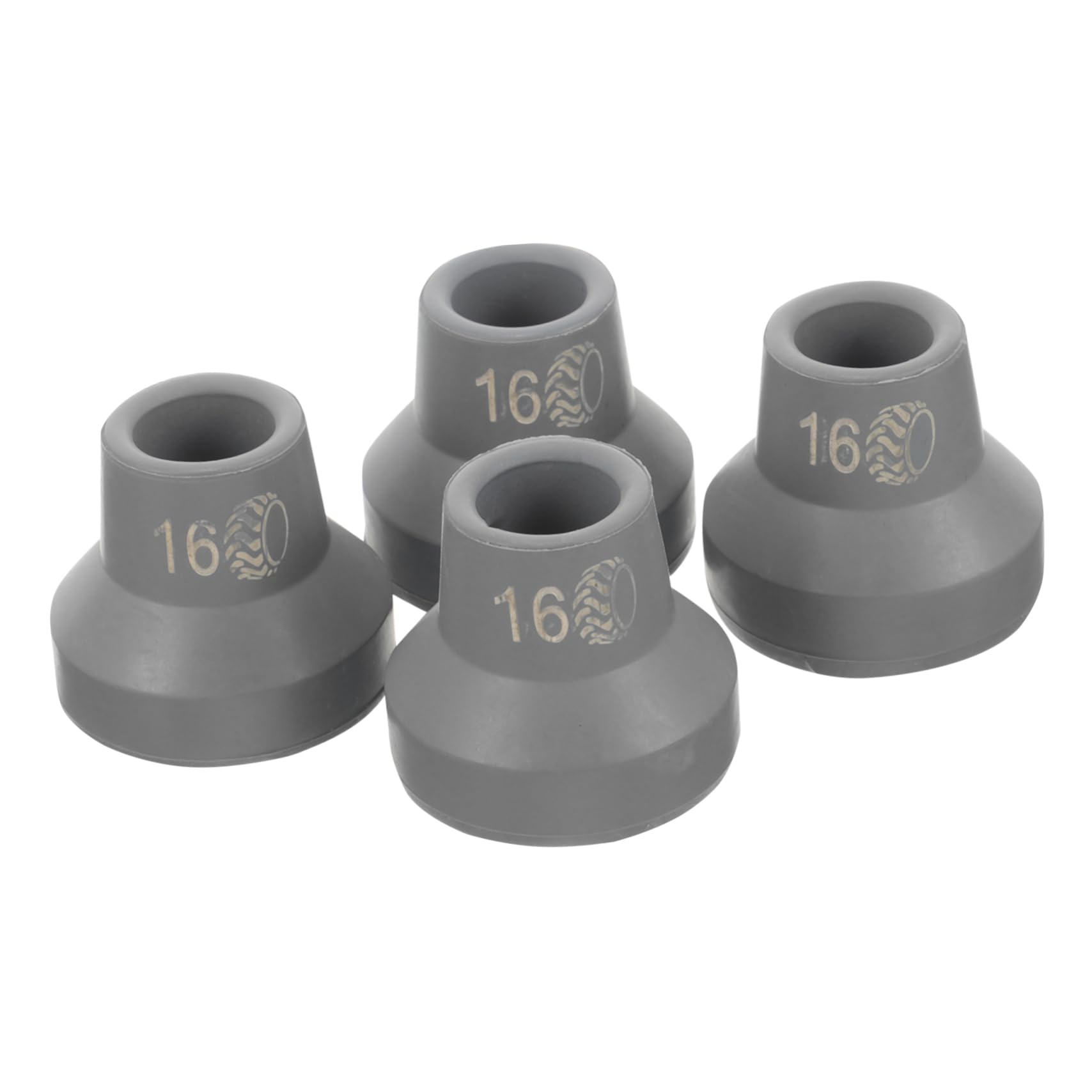 VALICLUD 5 Series Muletas Consejos Puntas De Bastón Puntas De Caña Reemplazo De Punta De Caña Base De Bastón Extremo De Caña Puntas Antideslizantes De Caña Caucho Gris 4 Piezas X 5