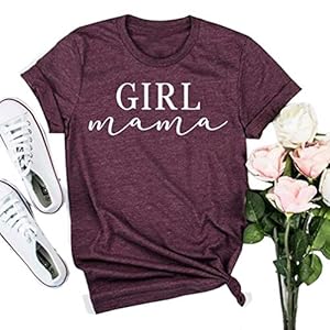 Mama-Shirt-Women-Funny-Cute-Mama-T-Shirts-Funny-Letter-Printed-Graphic-Mother-Gifts-Shirt Girl Mama Shirt Women Funny Cute Mama T Shirts Funny Letter Printed Graphic Mother Gifts Shirt (Purple, Small)