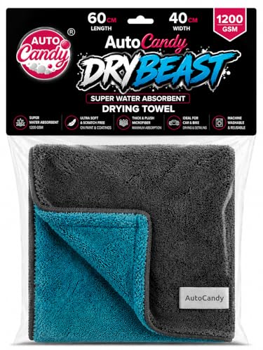 Image of DryBeast 1200 GSM Premium Microfiber Cloth for Car & Bike | 60 x 40 cm | Ultra Plush, Super Absorbent & Scratch-Free Drying Towel | Safe for Paint, PPF, Ceramic Coating & Glass(60 x40 XL)