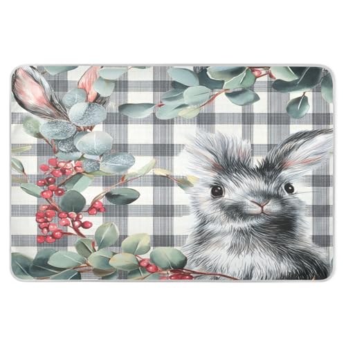 Extra Large Resuable Training Pee Pads for Kids Water Resistant Crib Pee Mattress Pad Leakproof Quick Drying Pad Liner for Children Adults Pets 52x34in Buffalo Plaid Rabbit Bunny Eucalyptus Easter