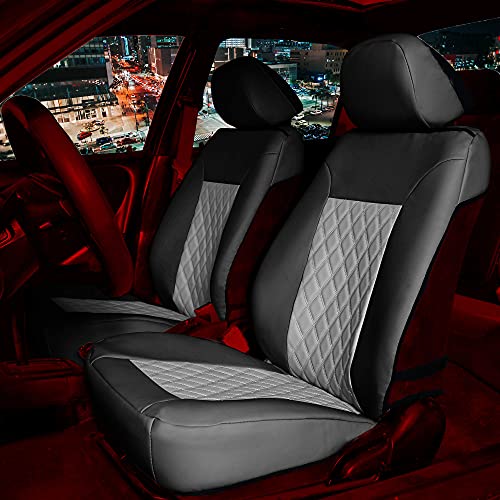 Fh Group Car Front Seat Cushions Quality Diamond Pattern Water Resistant Pu Leather Airbag Compatible Cushions For Cars, Trucks, Vans, & Suvs #TOP26
