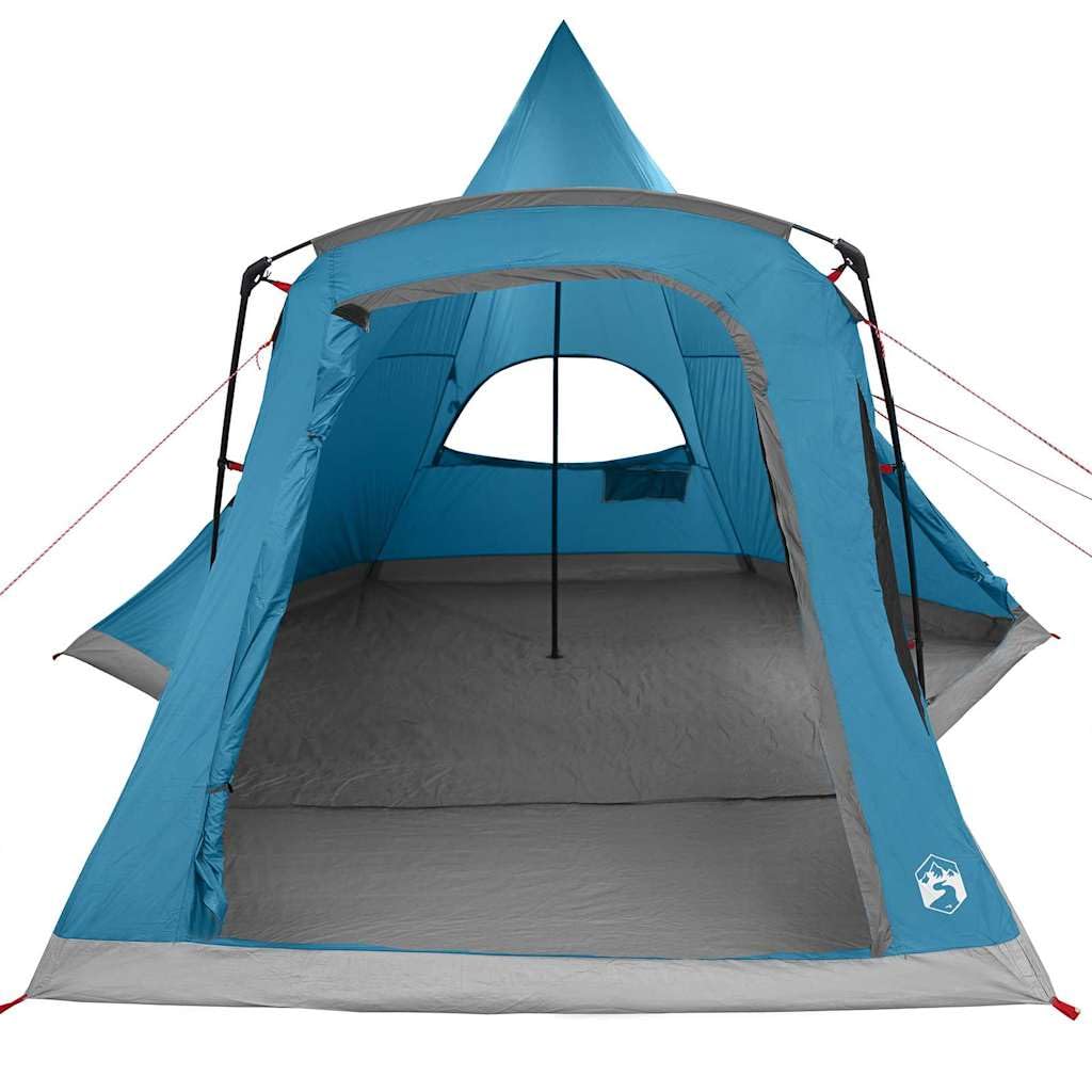 Teepee 5-osobowy namiot z zielonym dachem 545 x 450 x 295 cm, 185T poliester tipi namiot rodzinny z powłoką PU, w tym przegroda, okno wentylacyjne, haczyk
