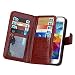 S5 Case, Galaxy S5 Case - Egrace Vintage Classic Wallet Case Hard Shell Skin Case [Stand View] Samsung S5 Premium PU [Wallet Case] Leather Case with Built-in 9 Card Slots Galaxy S5 / Galaxy SV / Galaxy S V (2014) (Brown)