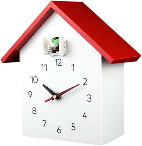 SHISEDECO - Reloj de pared, diseño de casa de pájaros y pájaros