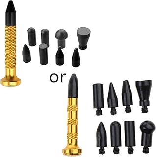 Ferramenta profissional de reparo de amolgadelas de carroçaria caneta com cabeças de borracha Ferramenta universal de reparo manual para geladeira de carro, caneta com pontas multicabeças, ferramentas de remoção de amassados metal e plástico