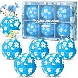 Linen Sneaker Deodorizer Balls - Scent-Hi 6 Pack Natural Aroma Locker Shoe Decodorizer Freshener Twist Balls Shoe Odor Eliminator for Gym Bags Drawers Homes Offices and Car (Blue)