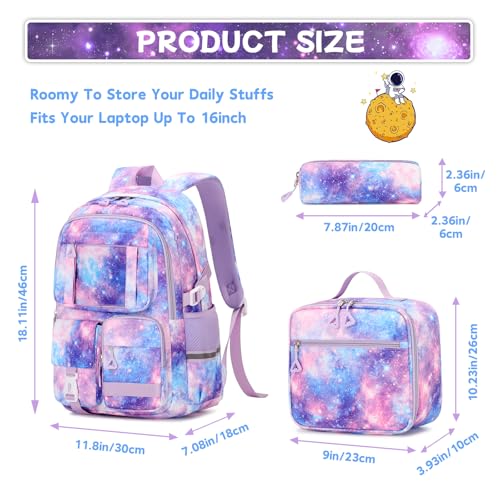 Image of PIG PIG GIRL Kids Backpack for Girls School Bags for Middle School Students Book Bag for Elementary Primary School