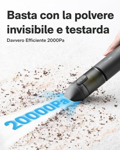 Aspiradora de mano para coche de gran succión HOTO y kit de 4 filtros duraderos 4
