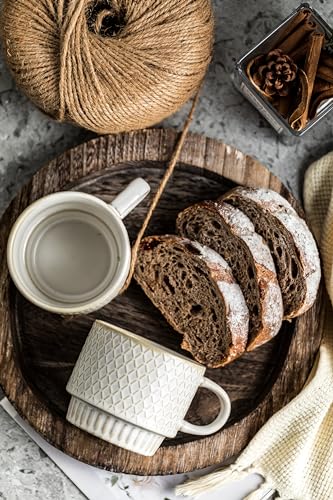 LYEOBOH-Stackable-Coffee-Mugs-Coffee-Cups-Mug-Set-of-4-with-Spoons-13-Oz-Coffee-Cup-Set-with-Stand-Ceramic-Coffee-Mug-Farmhouse-Kitchen-Beige LYEOBOH Stackable Coffee Mugs Coffee Cups Mug Set of 4 with Spoons 13 Oz Coffee Cup Set with Stand Ceramic Coffee Mug Farmhouse Kitchen Beige