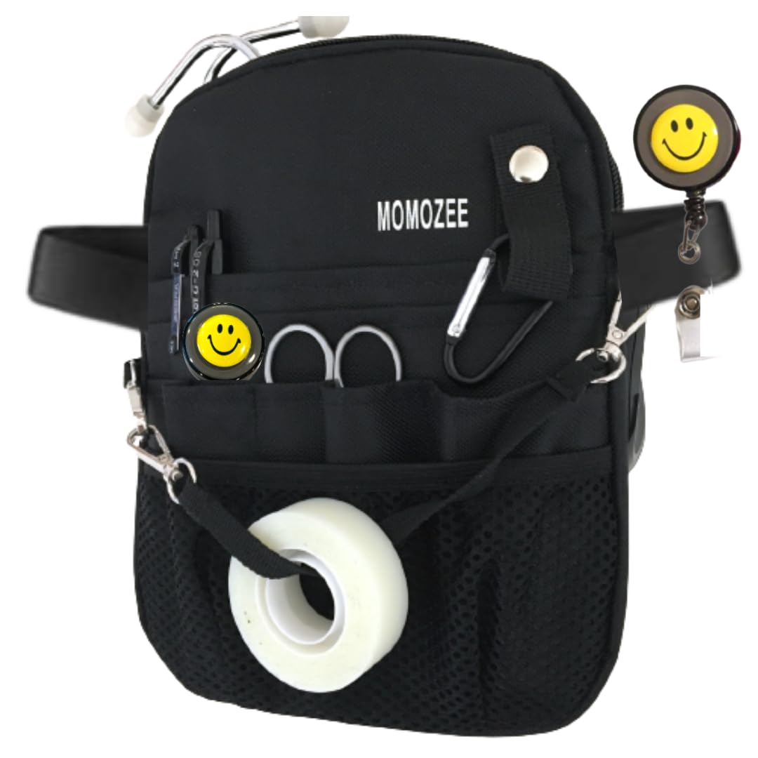 MOMOZEE Bolsa de enfermera, artículos esenciales de enfermería para enfermeras, artículos esenciales para estudiantes de enfermera, accesorios de enfermeras para el trabajo, bolsa de cintura de regalo