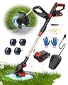 Humlest Weed Wacker Battery Powered Weed Eater with Fast Charge,2-in-1 Lawn Edger 13" Cordless String Trimmer,400W Grass Trimmer with Auto Line Feed,2.5Ah Electric Weedeater 20V Weed Trimmer