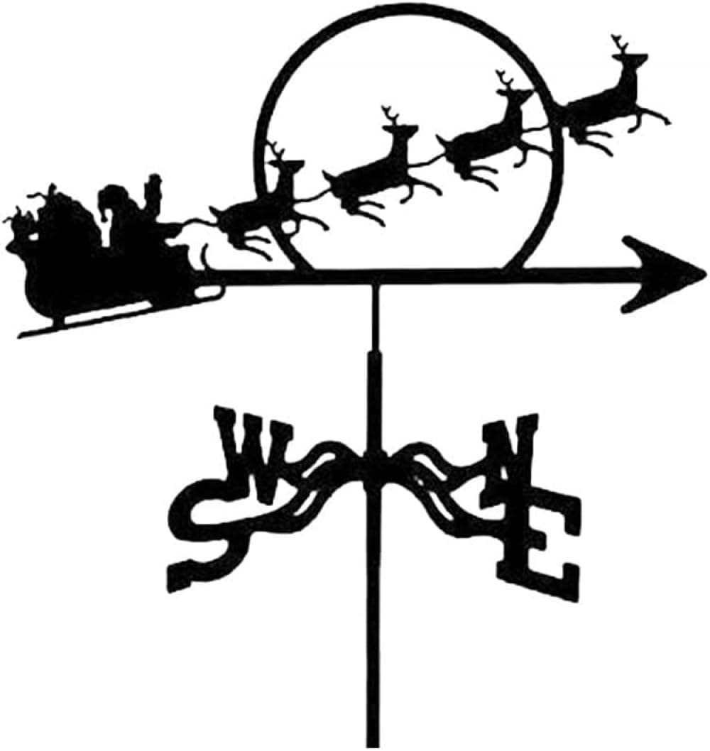 TAXXII Weather Vane Animal, Decoion Weathervane, Wind Direction Indicators Kit Outdoor Garden Lawn Metal Bracket Vane-Deer