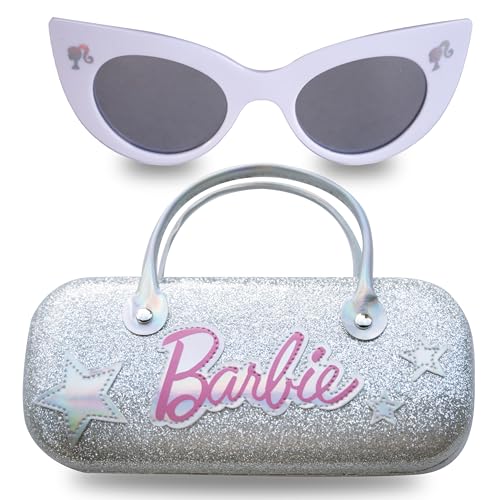 Barbie Girl's Cat Eye Sunglasses and Handled Hard Case Set