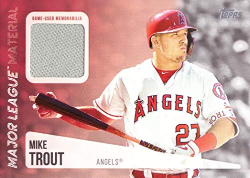 2019 Topps Relics MLM-MT Mike Trout Game Worn Angels Jersey Baseball Card - Gray Jersey Swatch