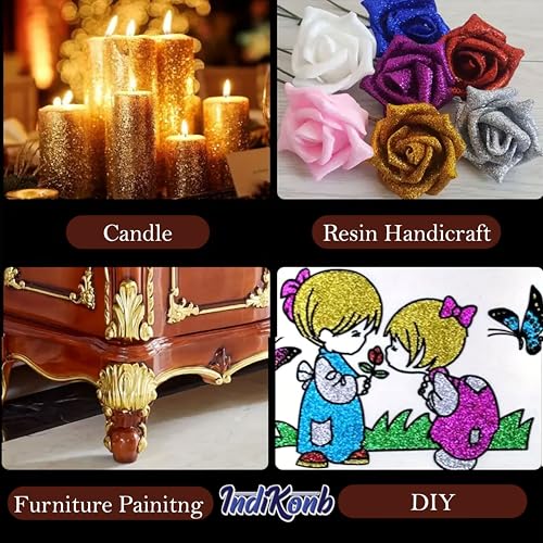 INDIKONB Store INDIKONB Sparkle Fine Glitter Dust Powder for Art & - Image 4