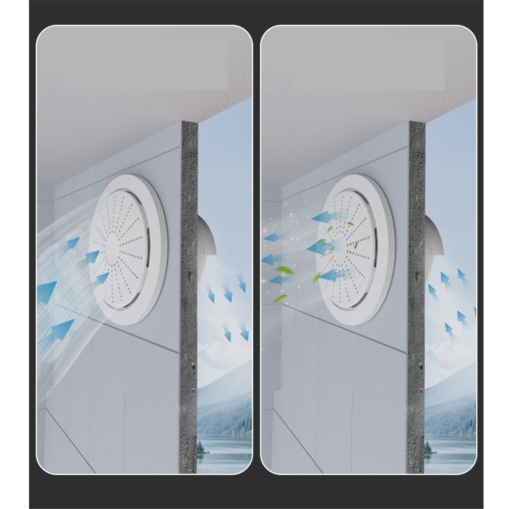 Ventilazione Adatto for bagni, camere da letto e aspiratori for soffitte. Ventilatore di scarico silenzioso parete con diametro 19 cm