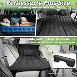 YOOHBERRYS Auto Matratze, 200 * 125cm SUV Auto Luftmatratze mit Luftpumpe, 2 Kissen, Rücksitz Luftmatratze Kissen, Verdickte Beflockung Aufblasbare Auto Bett Kofferraum für Camping