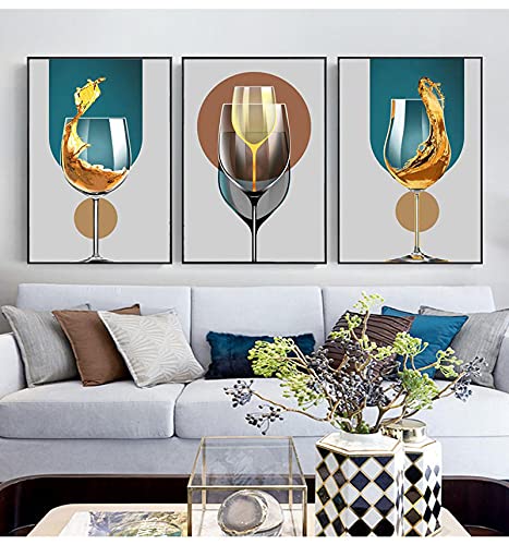 Affiches et gravures peinture mur art vin rouge KEBIA 3 pièces