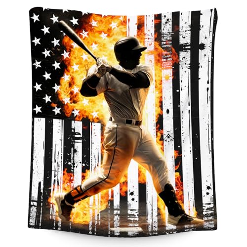 Baseball Blanket for Boys, Kids Blankets Gifts, Sports Theme Throw for Kids, Soft Fleece Throw for Boys Room Decor, 30"x40"