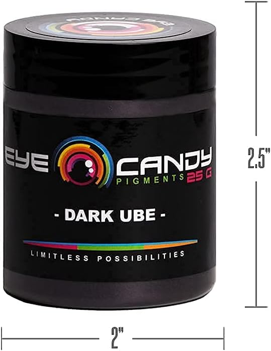 Eye Candy Pigments Premium Purple Mica Powder - Dark Ube (25gr) - for Epoxy, Resin, Soap, Paint, Woodworking, Acrylic Pouring, Bath Bombs, Fishing Lures - DIY Arts and Crafts Additive - Image 5