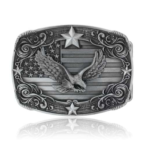 Image of Western Cowboy Vintage Rodeo Cross Prayer Horse Belt Buckle Men