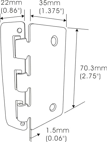 Miniatura 2 de QCAA Cerradura de puerta de acción abatible, cerradura de privacidad reversible con tornillo antibloqueo para seguridad infantil y defensa del
