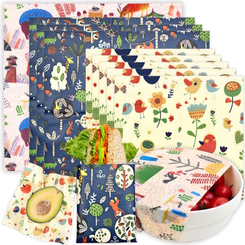 Reusable Beeswax Wraps - 9 Pack Eco-Friendly