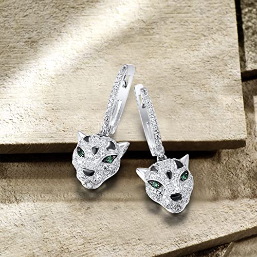 Santuzza Sterling Silver Hypoallergenic Panther Earrings for Women3