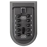 Combination Key Lock Box - Best Outdoor Wall Mounted Safe Key Box - Set Your Own Combination - Great For Elderly Parents Spare House Keys (Black cover)