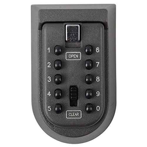 Combination Key Lock Box - Best Outdoor Wall Mounted Safe Key Box - Set Your Own Combination - Great For Elderly Parents Spare House Keys (Black cover)