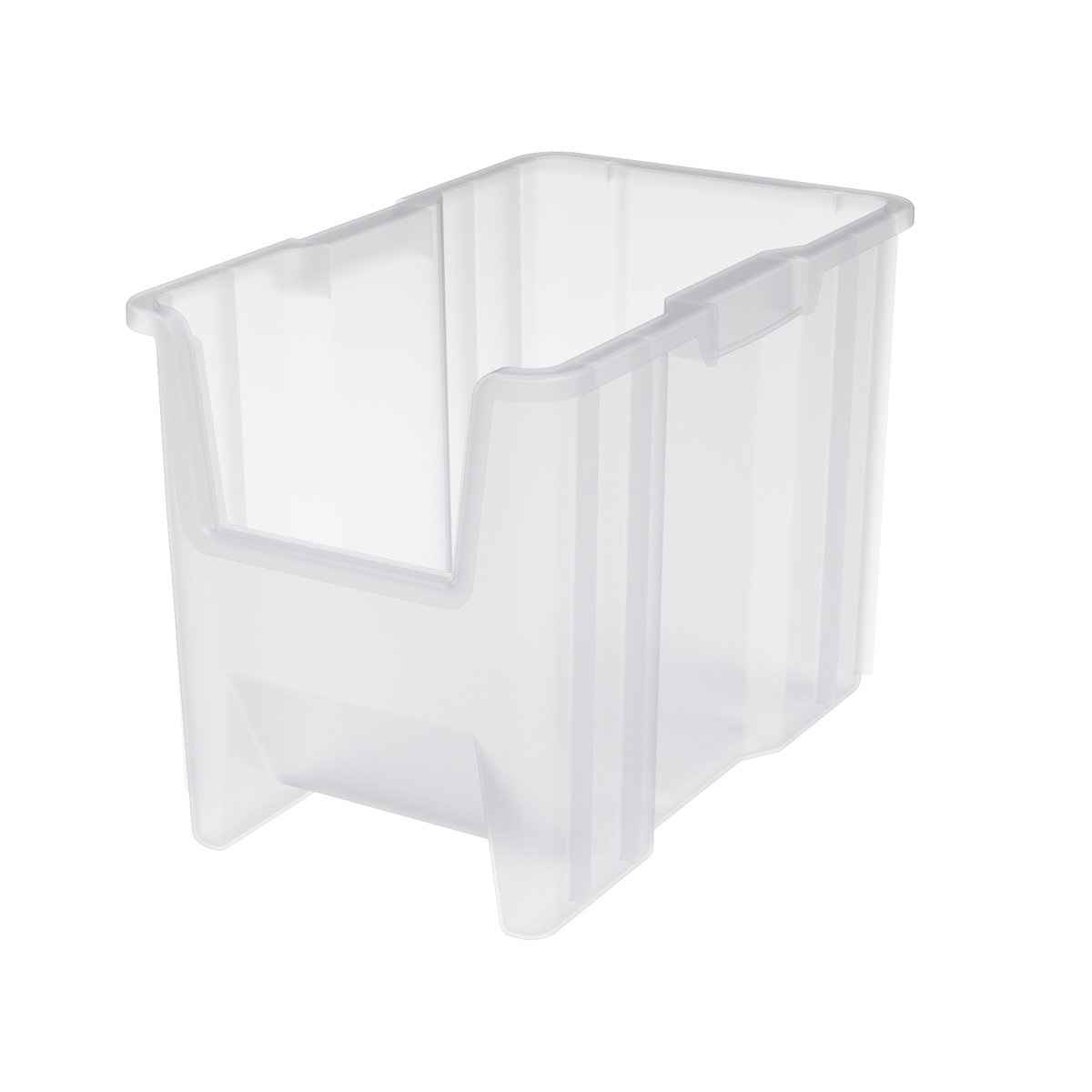 Akro-Mils13014 Stak-N-Store Heavy Duty Stackable Open Front Plastic Storage Container Bin, (17-1/2-Inch x 11-Inch x 12-1/2-Inch), Clear, (4-Pack)