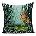 1 Pc Cartoon Grzyb Poszewka na Poduszkę Dżungla Liście Dekoracyjne Brzoskwinia Skóra Sofa Rzuć Poszewka na Poduszkę Poszewka na Poduszkę 45x45 cm, L2013-4