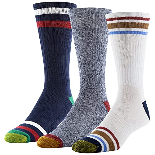 GOLDTOE Men's Casual Crew Socks Recycled, Multipairs