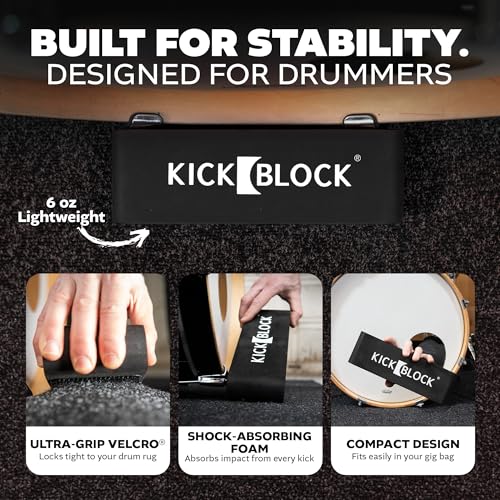 KickBlock Bass Drum Anchor – Ultra-Grip – Stage Black - Image 4