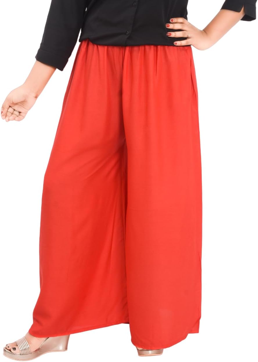Samim DRESSES Rayon Casual Loose Fit Palazzo for Women and Girls