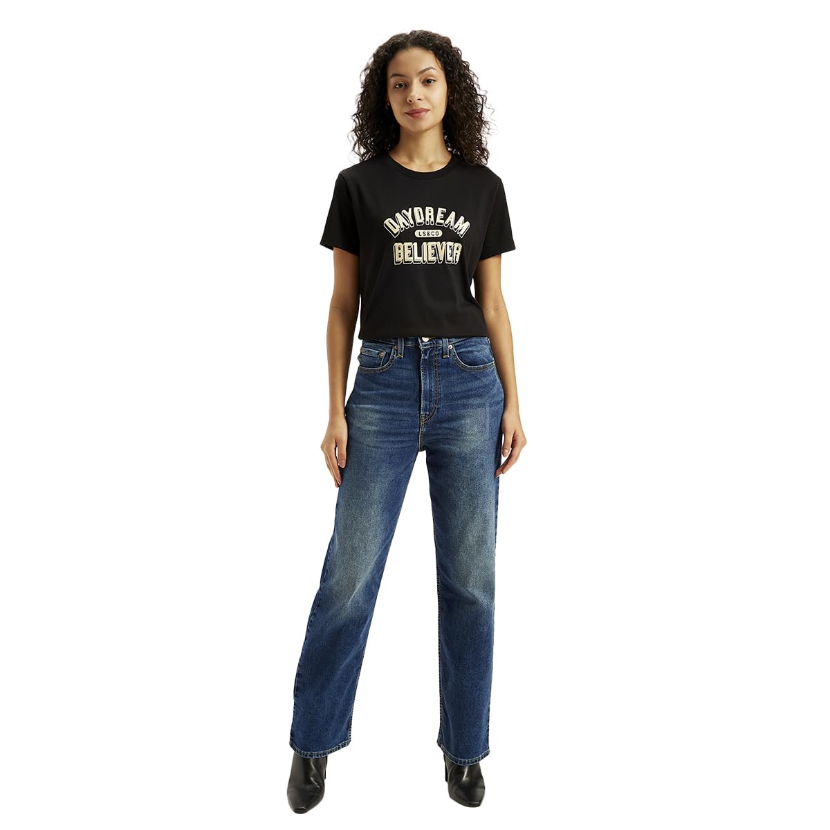 Levi'sWomen's High Rise Ribcage Straight Fit Jeans