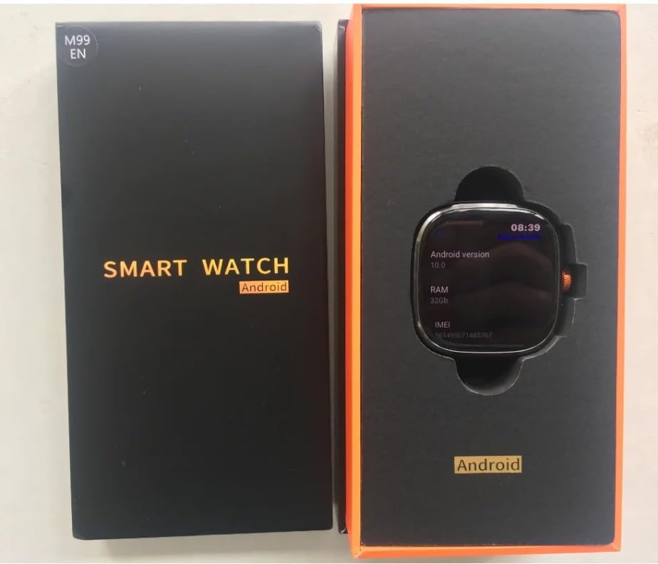 XINDADA M99 Smartwatch packaging, showing the watch box and the watch inside.