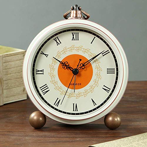 Wecker für Kinder Lernen 4 Zoll/Retro Wecker No Noise Creative-Analog-Quarz mit Nachtlicht