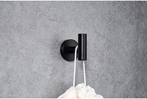 Collector88 Matte Black Bathroom Hardware Set, Includes 16 Inch Towel Rack, Durable SUS304 Stainless Steel, Modern Style, 4 Pieces, Black, Collector88